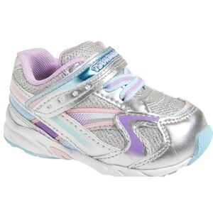 Tsukihoshi Kids Glitz Washable Silver Lavender Toddler Sneaker Size 9